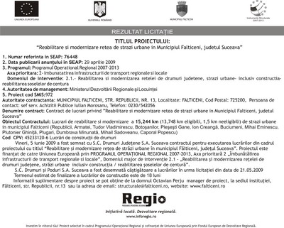 Rezultat licitatie